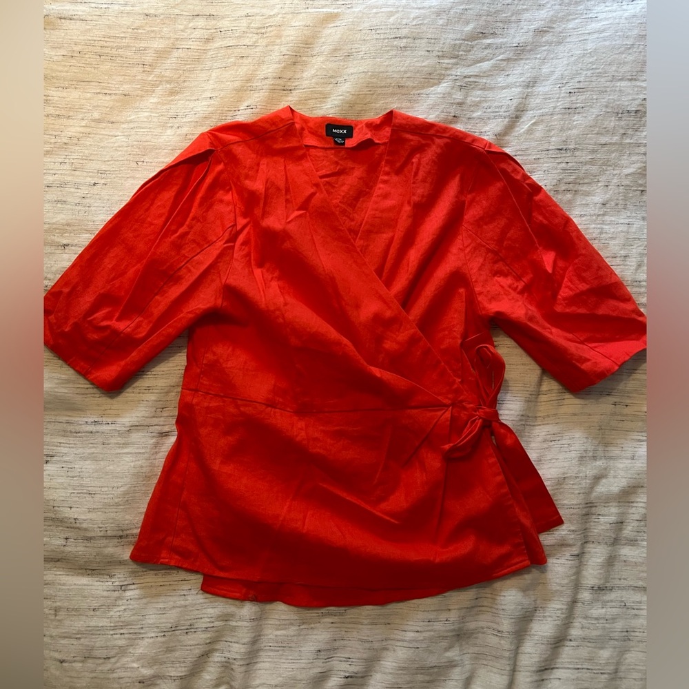 Mexx side-tie blouse red-orange